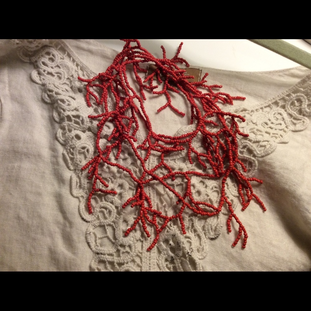 Coral bead necklace